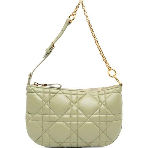 Christian Dior Pre-Owned - borsa a spalla mini dior caro tulip in pelle di vitello con motivo macrocannage 2022 - donna - pelle di vitello - taglia. . . 