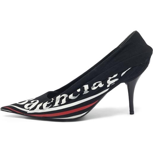 Balenciaga Pre-Owned - pumps knife - donna - pelle di vitello/pelle di vitello/tessuto - 38 - nero