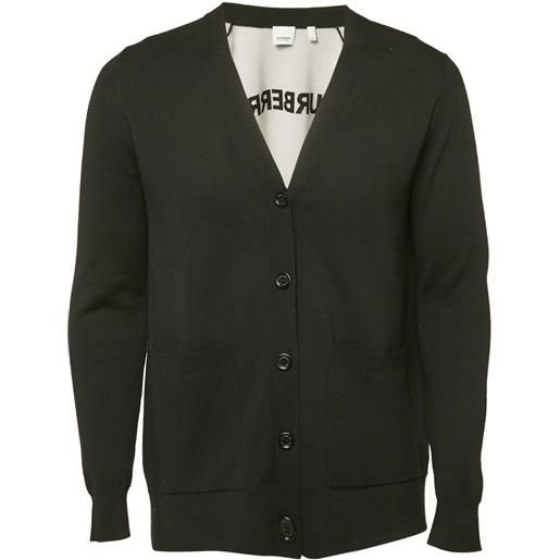 Burberry Pre-Owned - cardigan con bottoni - uomo - misto lana - m - nero