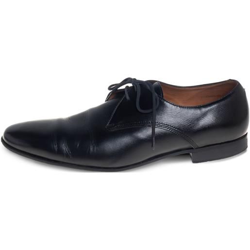 Burberry Pre-Owned - oxford millstead - uomo - pelle/pelle/pelle - 43 - nero