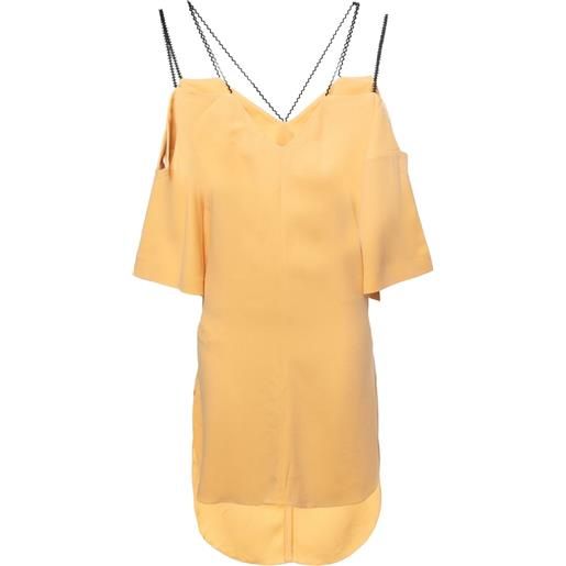 Roland Mouret - abito con cintura pre-owned - donna - acetato/viscosa/elastam/seta - m - arancione