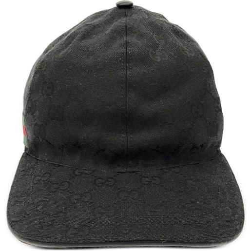 Gucci Pre-Owned - cappello da baseball gg in tela anni 2020 - donna - poliestere/cotone - taglia unica - nero