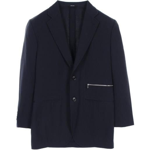 Hermès Pre-Owned - giacca in lana anni 2010 - uomo - lana - 46 - blu