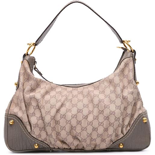 Gucci Pre-Owned - borsa passepartout jockey media in tela gg 2016-2025 - donna - tela/pelle di vitello - taglia unica - marrone
