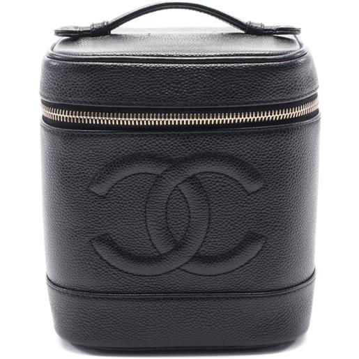 CHANEL Pre-Owned - trousse coco mark 2002-2003 - donna - pelle caviar - taglia unica - nero