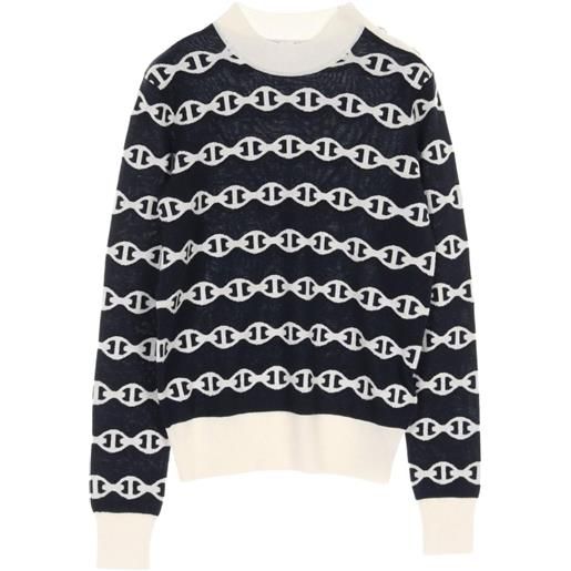 Hermès Pre-Owned - maglione chaîne d'ancre in cashmere anni 2020 - donna - cashmere - 34 - nero