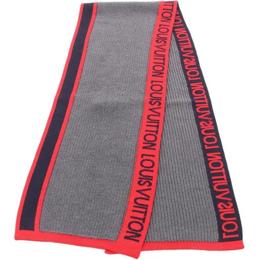 Louis Vuitton Pre-Owned - sciarpa lv generation 2018 con logo - uomo - lana - taglia unica - grigio