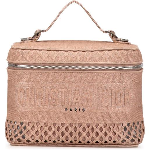 Christian Dior Pre-Owned - trousse da viaggio diortravel in rete con ricamo 2020 - donna - rete (mesh) - taglia unica - rosa