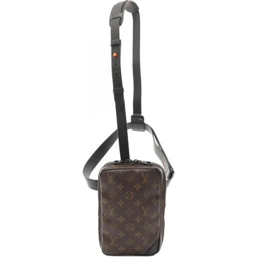 Louis Vuitton Pre-Owned - borsa a tracolla utility monogram 2018 - uomo - pvc/pelle di vitello - taglia unica - marrone