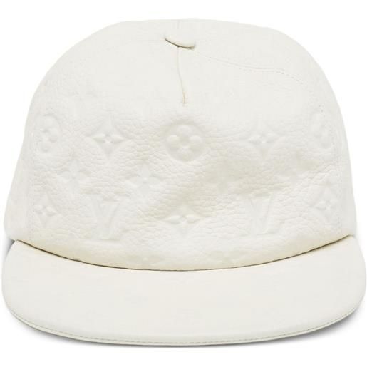 Louis Vuitton Pre-Owned - x virgil abloh cappello da baseball in pelle empreinte - uomo - cupro/pelle di vitello/cotone - taglia unica - bianco
