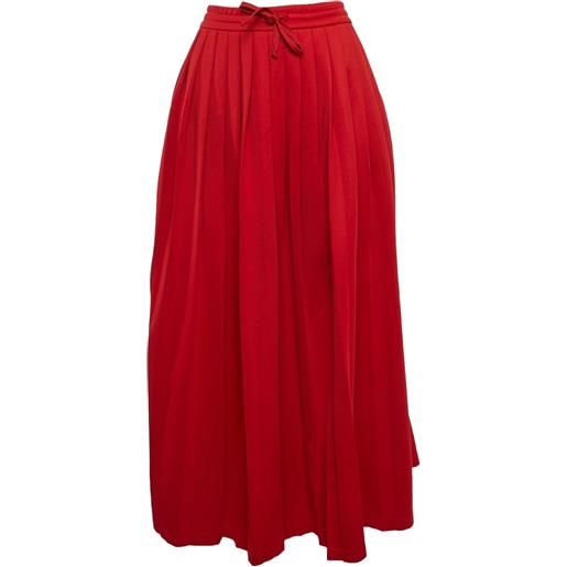 Gucci Pre-Owned - gonna lunga plissettata - donna - poliestere/cotone - l - rosso