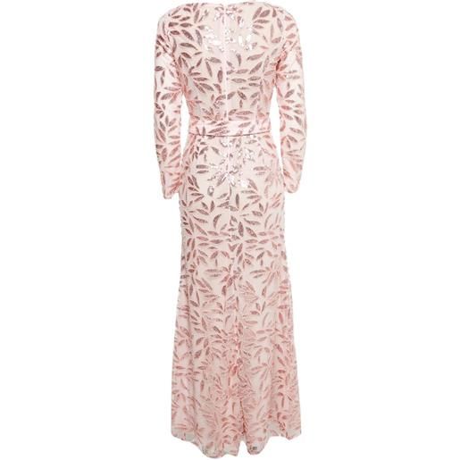 Narces - abito lungo con paillettes - donna - nylon/spandex/elastam/poliestere - xs - rosa