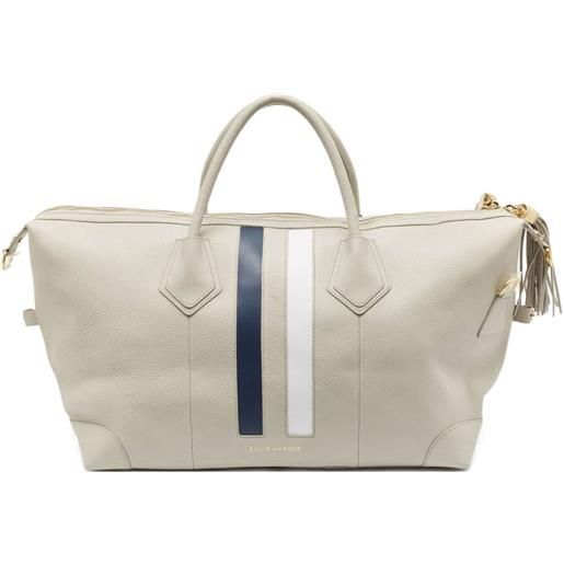 3.1 Phillip Lim - borsone con righe - uomo - pelle - taglia unica - grigio