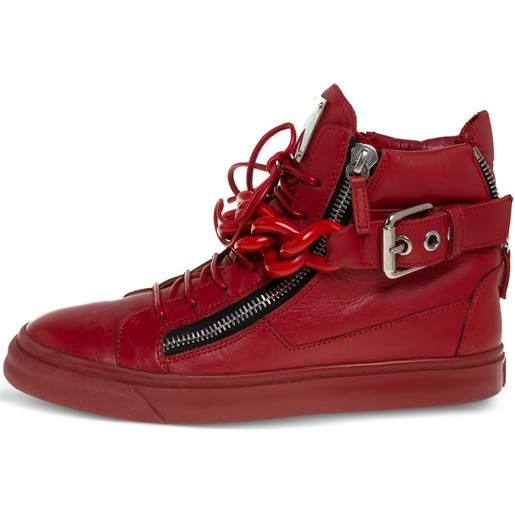 Giuseppe Zanotti Vintage - sneakers alte con decorazione - uomo - pelle/pelle/gomma - 40 - rosso