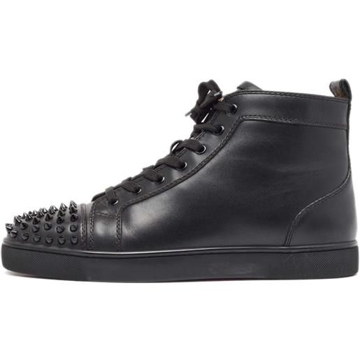 Christian Louboutin Pre-Owned - sneakers in pelle con borchie - uomo - pelle di vitello/pelle di vitello/gomma - 42 - nero