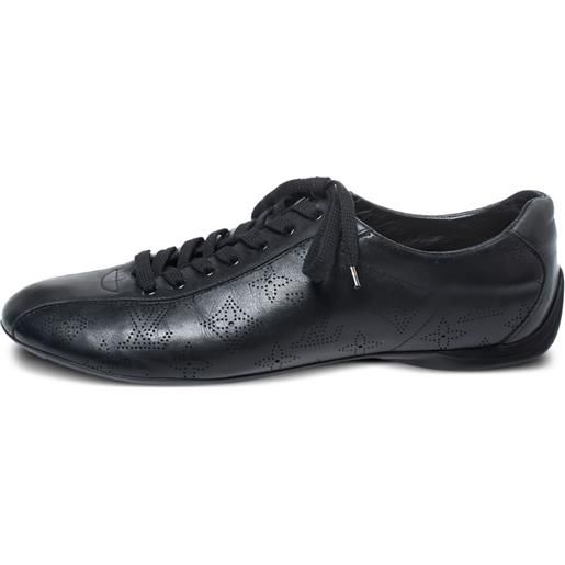Louis Vuitton Pre-Owned - sneakers mahina - uomo - pelle/pelle/gomma - 39.5 - nero