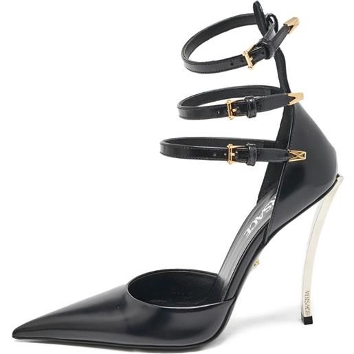 Versace Pre-Owned - pumps in pelle 115mm - donna - pelle/pelle/gomma/pelle - 37 - nero