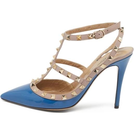Valentino Garavani Pre-Owned - pumps rockstud 110mm - donna - pelle lucida/pelle/pelle/pelle - 39 - blu