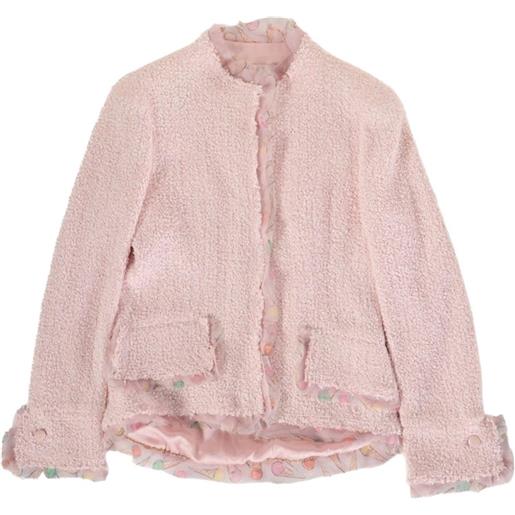 CHANEL Pre-Owned - giacca in tweed 2004 - donna - nylon/seta - taglia unica - rosa