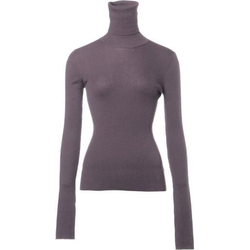 CHANEL Pre-Owned - maglione a collo alto in cashmere 2005 - donna - cashmere/cashmere - taglia unica - viola