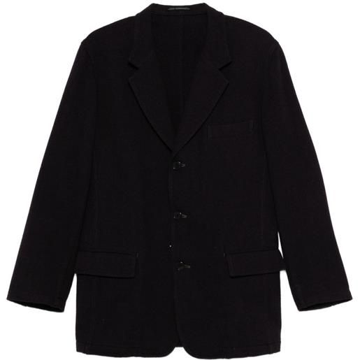 Yohji Yamamoto Pre-Owned - giacca in lana con bottoni anni '90 - uomo - lana/cotone - 5 - viola