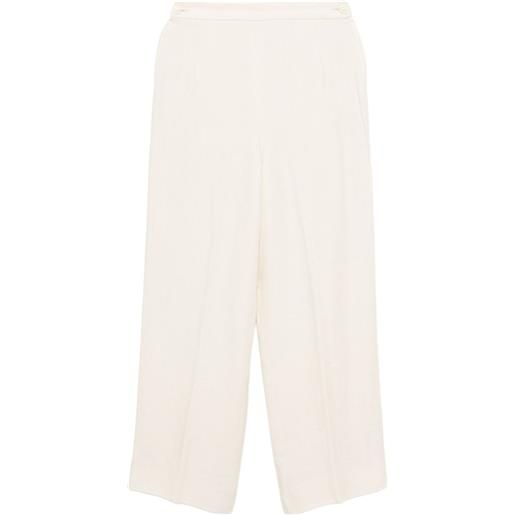 Hermès Pre-Owned - pantaloni lunghi 1990-2000 - donna - lino - 34 - toni neutri