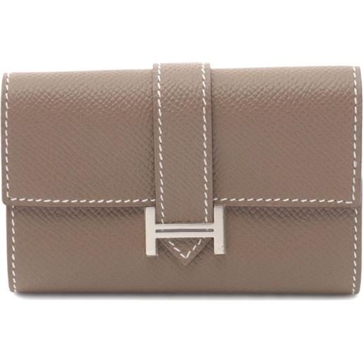 Hermès Pre-Owned - portachiavi bearn in pelle 2024 - donna - pelle di vitello - taglia unica - marrone
