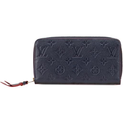 Louis Vuitton Pre-Owned - portafoglio in pelle empreinte con monogramma e zip 2021-2025 - donna - pelle - taglia unica - blu