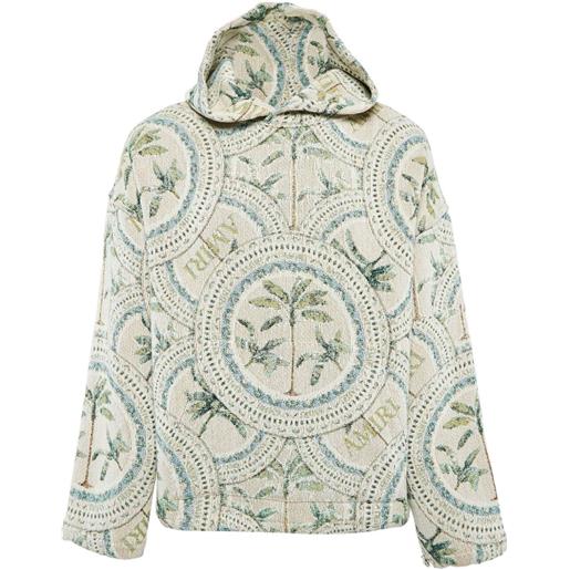 AMIRI - giacca con motivo jacquard e cappuccio - uomo - cotone/lyocell - s - toni neutri
