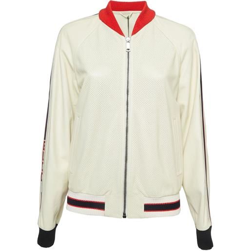 Gucci Pre-Owned - bomber traforato - donna - elastam/cotone/poliammide - m - toni neutri