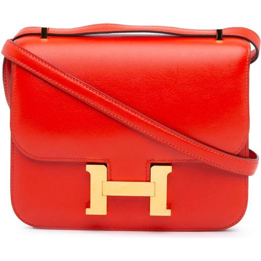 Hermès Pre-Owned - borsa a tracolla tadelakt constance 18 mini 2019 - donna - pelle di vitello - taglia unica - rosso