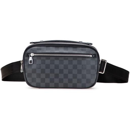Louis Vuitton Pre-Owned - marsupio ambler in tela damier graphite 2016 - uomo - tela/pelle di vitello - taglia unica - nero