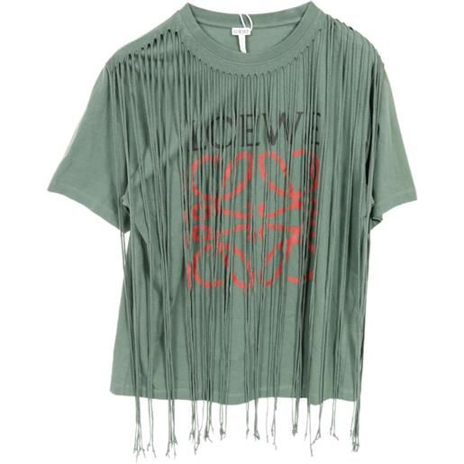 Loewe Pre-Owned - t-shirt anagram anni 2010 - uomo - cotone - m - verde