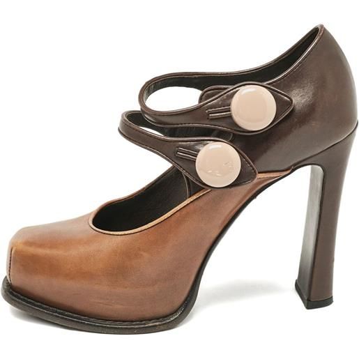 Louis Vuitton Pre-Owned - pumps bicolore 100mm 2024 - donna - pelle di vitello/pelle di vitello/pelle di vitello - 38 - marrone