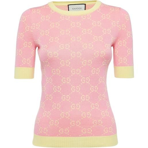 Gucci Pre-Owned - top a maniche corte - donna - cotone - xxs - rosa