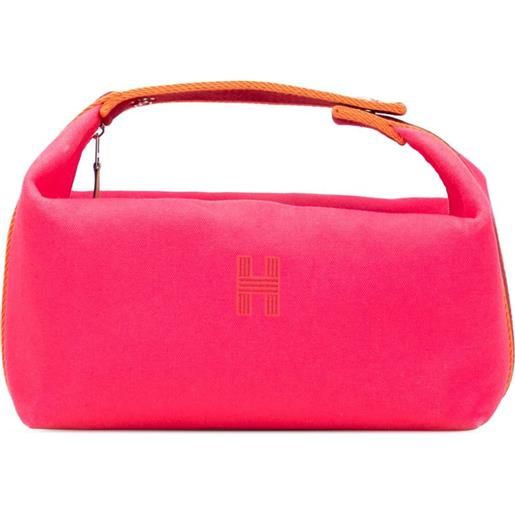 Hermès Pre-Owned - trousse bride a brac grande in tela 2020-2025 - donna - tela - taglia unica - rosa