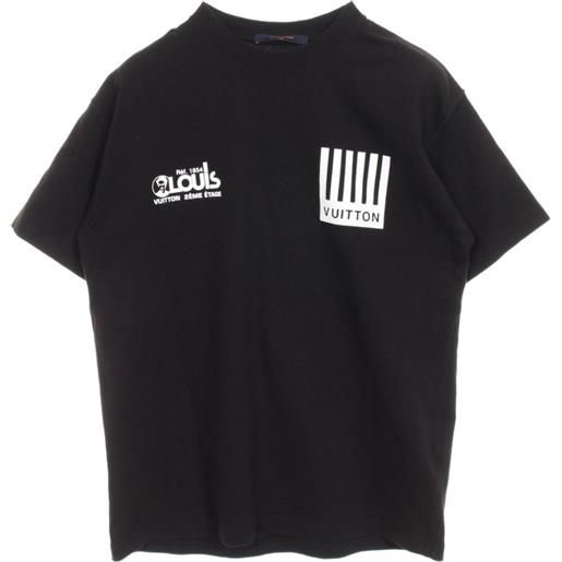 Louis Vuitton Pre-Owned - t-shirt a fiori anni 2000 - uomo - cotone - m - nero