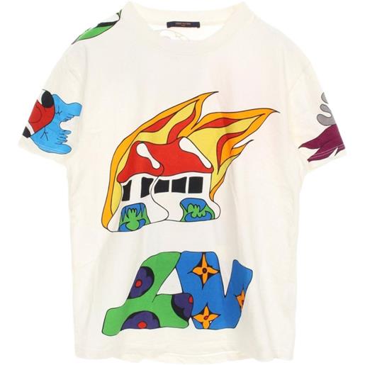 Louis Vuitton Pre-Owned - t-shirt con stampa grafica anni 2010 - uomo - cotone - l - bianco