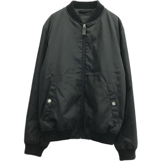 Prada Pre-Owned - giacca con bordo a coste anni 2010 - uomo - poliammide - 48 - nero