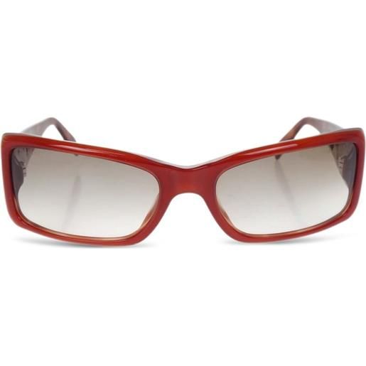 CHANEL Pre-Owned - occhiali da sole squadrati 1990-2000 - donna - acrilico - taglia unica - marrone