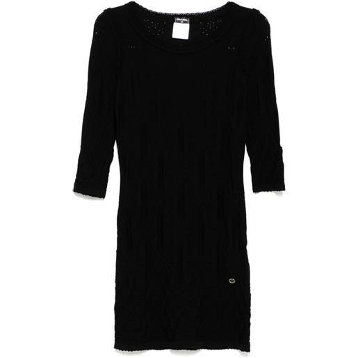 CHANEL Pre-Owned - abito 2010 - donna - nylon/rayon - 34 - nero