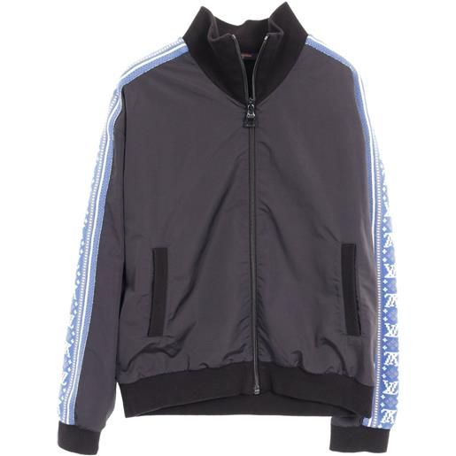 Louis Vuitton Pre-Owned - giacca fair isle a righe anni 2010 - uomo - nylon - xs - blu