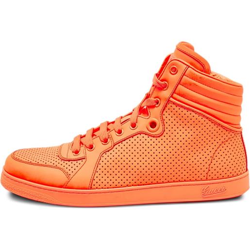 Gucci Pre-Owned - sneakers coda - uomo - pelle/pelle/gomma - 42.5 - arancione