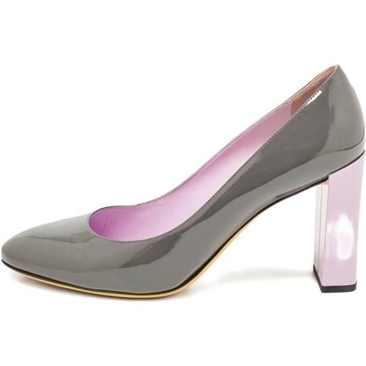 Fendi Pre-Owned - pumps in pelle verniciata 90 mm - donna - pelle di vitello/pelle verniciata/pelle di vitello/gomma - 41 - grigio