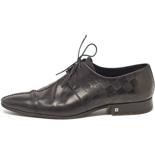 Louis Vuitton Pre-Owned - derby in pelle - uomo - pelle/gomma/pelle - 42.5 - nero