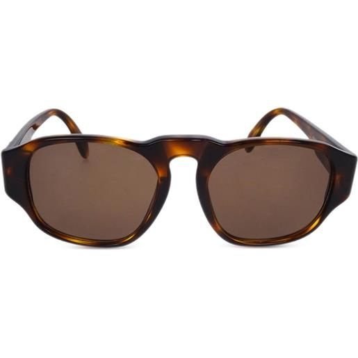 CHANEL Pre-Owned - occhiali da sole squadrati 1990-2000 - donna - acrilico - taglia unica - marrone