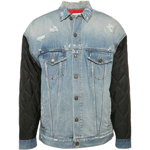 Givenchy Pre-Owned - giacca denim con design a inserti - uomo - poliammide/cotone - m - blu