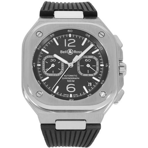 Bell & Ross - br-05 chrono 44mm - uomo - acciaio inossidabile/vetro zaffiro/gomma - taglia unica - nero