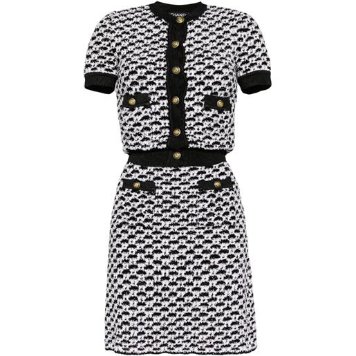 CHANEL Pre-Owned - set con gonna 1997 - donna - nylon/poliestere/acrilico/lana - 38 - nero