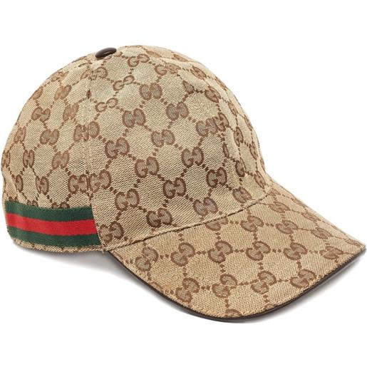 Gucci Pre-Owned - cappello da baseball gg supreme - uomo - poliammide/poliuretano/cotone - m - toni neutri